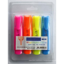 4PCS Highlighter Pen in Blister Packing
